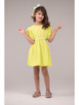 Urban buds - Green Cotton Half Sleeves Dress