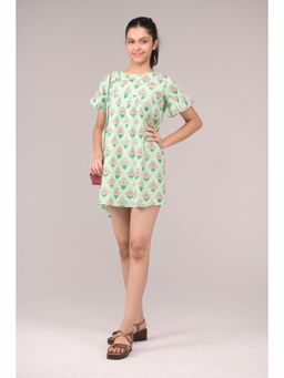 Urban buds - Multi-Color Viscose Rayon Half Sleeves Dress