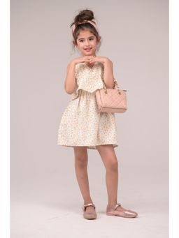 Urban buds - Off White Cotton Sleeveless Dress