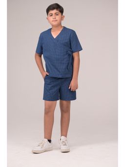 Urban buds - Blue Cotton Half Sleeves Shirt