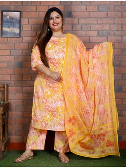 Swasti - Multi-Colour Women Plus Size Kurta with Pant and Dupatta