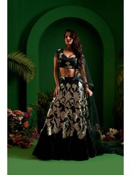 Ritivesh - Green Ferisha Lehenga with Blouse and Dupatta