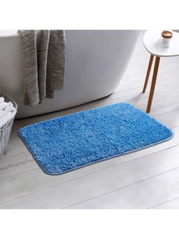 HomeTown - Emilia Micro Fiber Anti Skid Bath Mat 44x66 Cm in Blue Colour