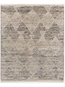 Neu Looms - Neu Loom Hand-Knotted Modern Rug for Living Room, Bedroom| 8'x10' l Grey-Ivory