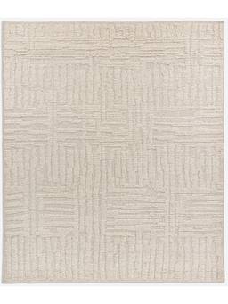 Neu Looms - Neu Loom Hand-Knotted Modern Rug for Living Room, Bedroom| 8'x10' l Sky-Blue-Beige