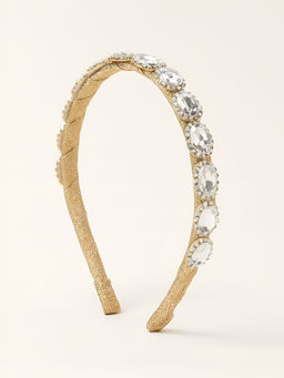 Choko - Rhinestone Marquise Hairband for Girls - Chic White