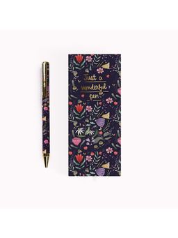 Alicia Souza - Purple Floral Ballpoint Pen
