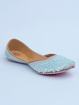 NR by Nidhi Rathi - Embellished Sky Blue Juttis