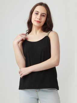 Zink London - Womens Black Solid Top