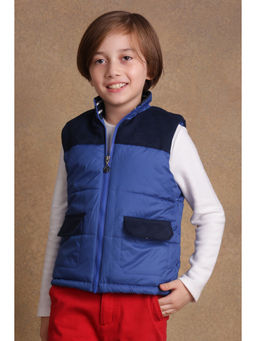 One Friday - Boys Blue Sleeveless Jacket