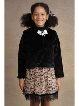 One Friday - Girls Black Solid Jacket