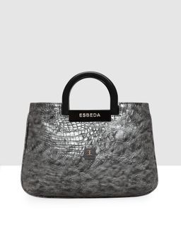 ESBEDA - Grey Color Croco Embossed Handbag For Women