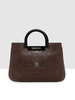 ESBEDA - Brown Color Croco Embossed Handbag For Women