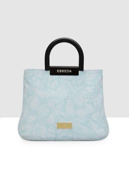ESBEDA - Blue Color Croco Textured Top Handle Handbag For Women