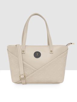 ESBEDA - Cream Color Textured Handbag For Women