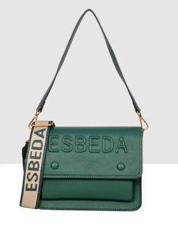 ESBEDA - Green Color Embossed Designer Sling Bag For Women