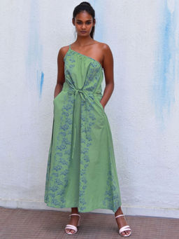 Chidiyaa - Smell Of Rain Malabar Hand Block Printed Cotton Dress