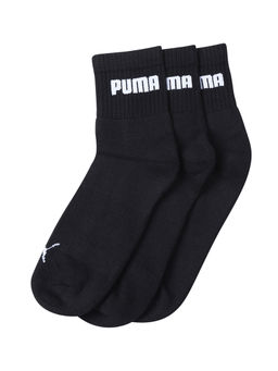 Puma - Cushioned Sport Quarter Unisex Black Socks