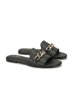 Guess - Women Black Solid Slip-on Flats