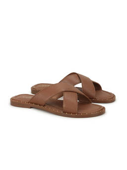 Guess - Women Brown Solid Slip-on Flats