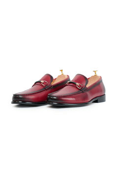 Vantier - Glen Horsebit Burgundy Loafers Slip-On
