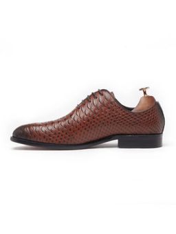 Vantier - Alligator Brown Oxfords Slip-On