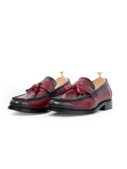 Vantier - Dominator Tassel Maroon Loafers Slip-On