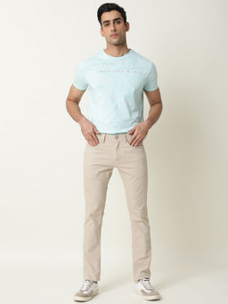 Rare Rabbit - Spoke Beige Casual Trouser