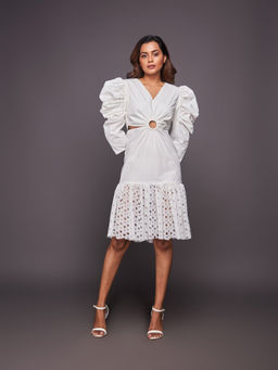 Deepika Arora - White Cotton Dress