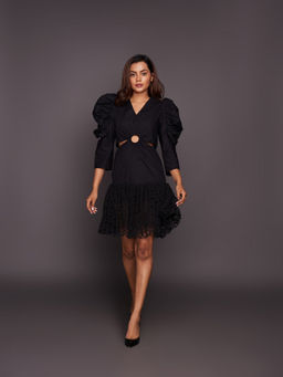 Deepika Arora - Black Cotton Dress