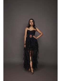 Deepika Arora - Corset And Skirt - Black (Set of 4)