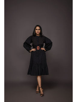 Deepika Arora - Shirt Dress - Black (Set of 2)