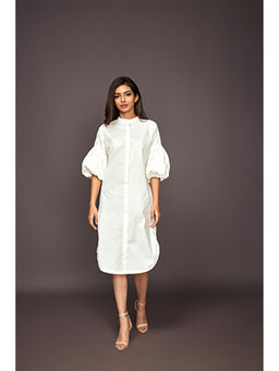 Deepika Arora - Shirt Dress - White