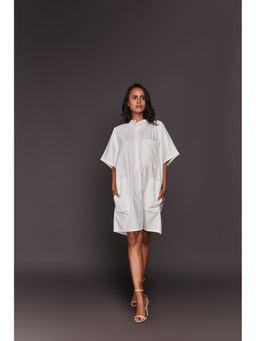 Deepika Arora - White Shirt Sequined Mini Dress