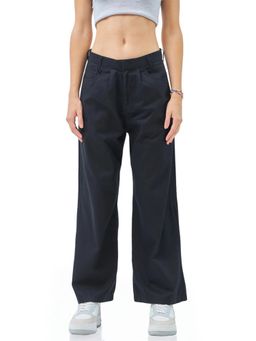 Bewakoof - Women's Black Baggy Super Loose Fit Wide Leg Pants