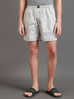 Bewakoof - Men's Grey All Over Printed Boxer