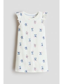 H&M - Girls White Printed Nightdress