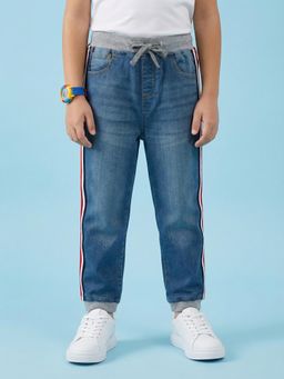 Nautinati - Boy's 100% Cotton Stretchable Dark Wash Jeans