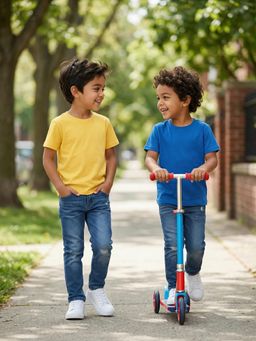 Nautinati - Boy's 100% Cotton Solid Essentials Crew Neck T-Shirt (Pack of 2)