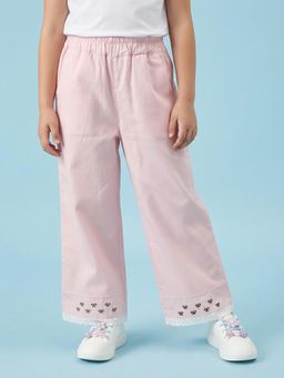 Nautinati - Girl's 100% Cotton Straight Fit Twill Woven Trousers
