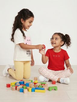 Nautinati - Girl's 100% Cotton Regular Fit Leggings (Pack of 2)