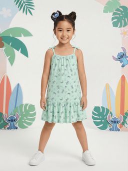 Nautinati - Girl's All-over Lilo & Angel Printed Sleeveless Dress