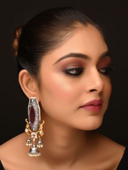 AG'S - Manushri Rose Pink Two Tone Polish Boutique Jhumki