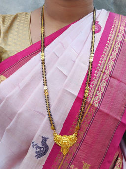 Digital Dress Room - Long 3 Layers Designs Gold Mangalsutra
