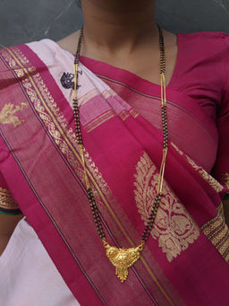 Digital Dress Room - Long Mangalsutra Simple Pendant Double Line