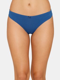 Zivame - Low Rise Zero Coverage Thong - Set Sail - Blue