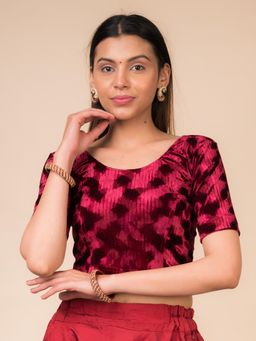 BINDIGASM'S ADVI - Zaria Texture Ice Velvet Stretchable Pull On Blouse