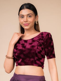 BINDIGASM'S ADVI - Zaria Texture Ice Velvet Stretchable Pull On Blouse
