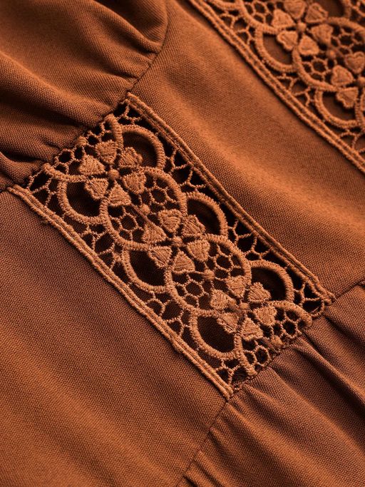Buy Cider Lace Trim Tiered Cami Maxi Dress (S) Online