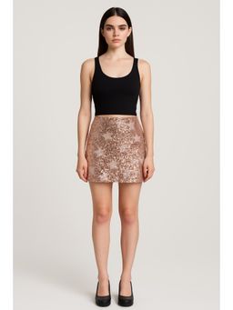 Cider - Sequin Mid Rise Star Mini Skirt